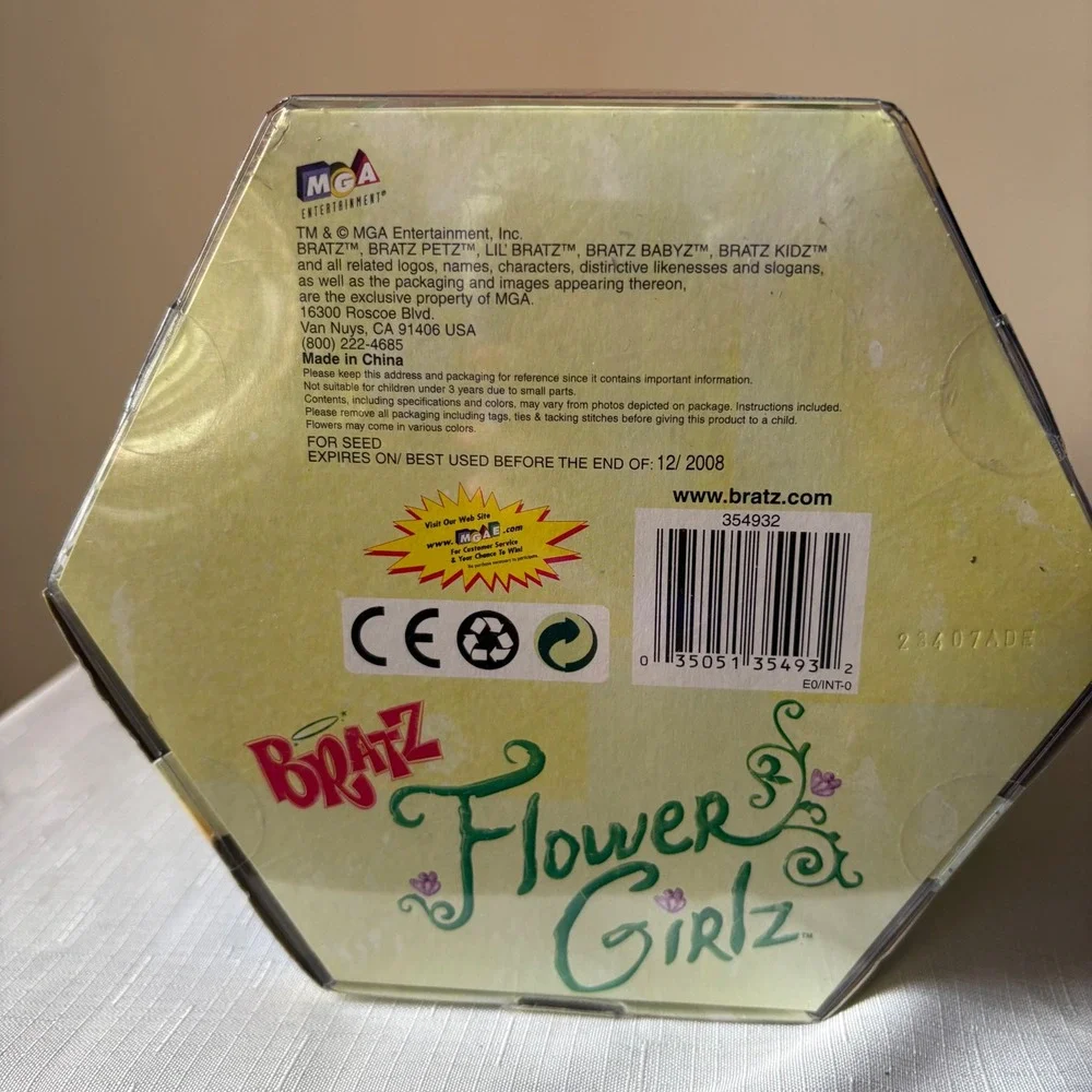 Rare 2008 Bratz Flower Girlz Sasha Doll New In Box Lavender Seeds Patch